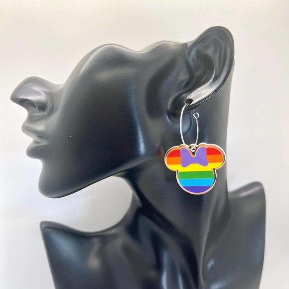 Mickey & Minnie Rainbow Earrings - Pride Earrings - Disney Inspired Earrings - Picture 10 of 10